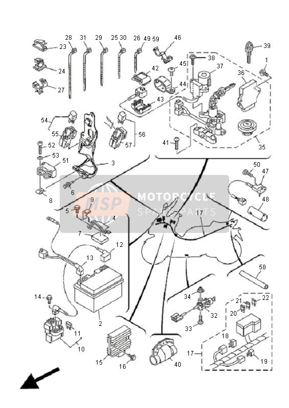 Yamaha XP500 T-MAX 2011 Electrical 1 for a 2011 Yamaha XP500 T-MAX